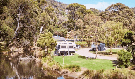 Lorne Foreshore Caravan Park - Dog friendly camping near me Victoria