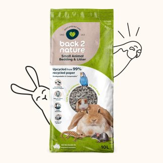 Fibrecycle – Back-2-Nature Small Animal Bedding & Litter – 99% Recycled Paper – Low Dust – Ideal for Rabbits, Ferrets, Birds – Mindiampets.com.au