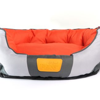 GiGwi – Place Bolster Dog Bed – Durable Canvas, Plush Comfort, Anti-Slip, Machine Washable, Indoor & Outdoor Use – Mindiampets.com.au