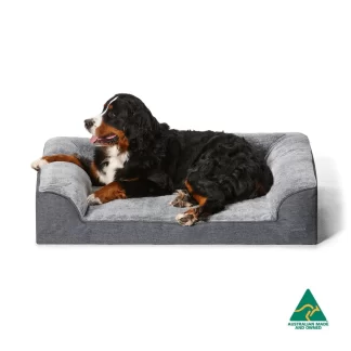 Snooza Ortho Dream Sofa – Chinchilla – Orthopaedic Support, Plush Comfort, Machine Washable, Senior Dog Bed – Available at Mindiampets.com.au