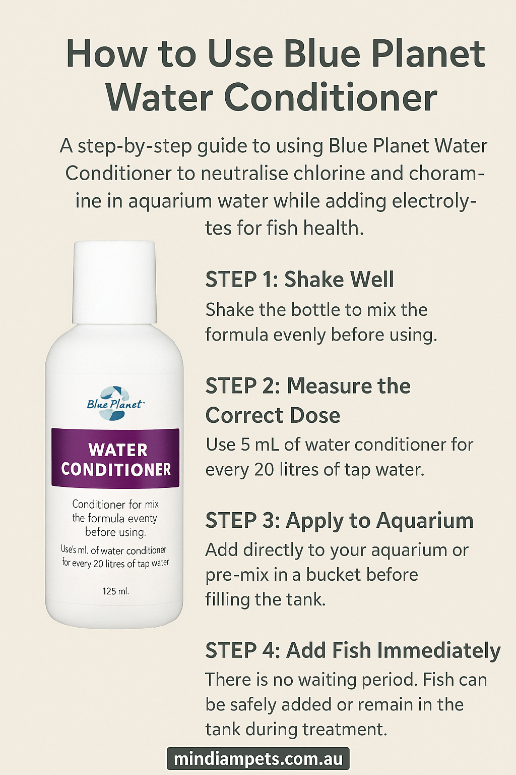  Step-by-step guide for using Blue Planet Water Conditioner in freshwater aquariums