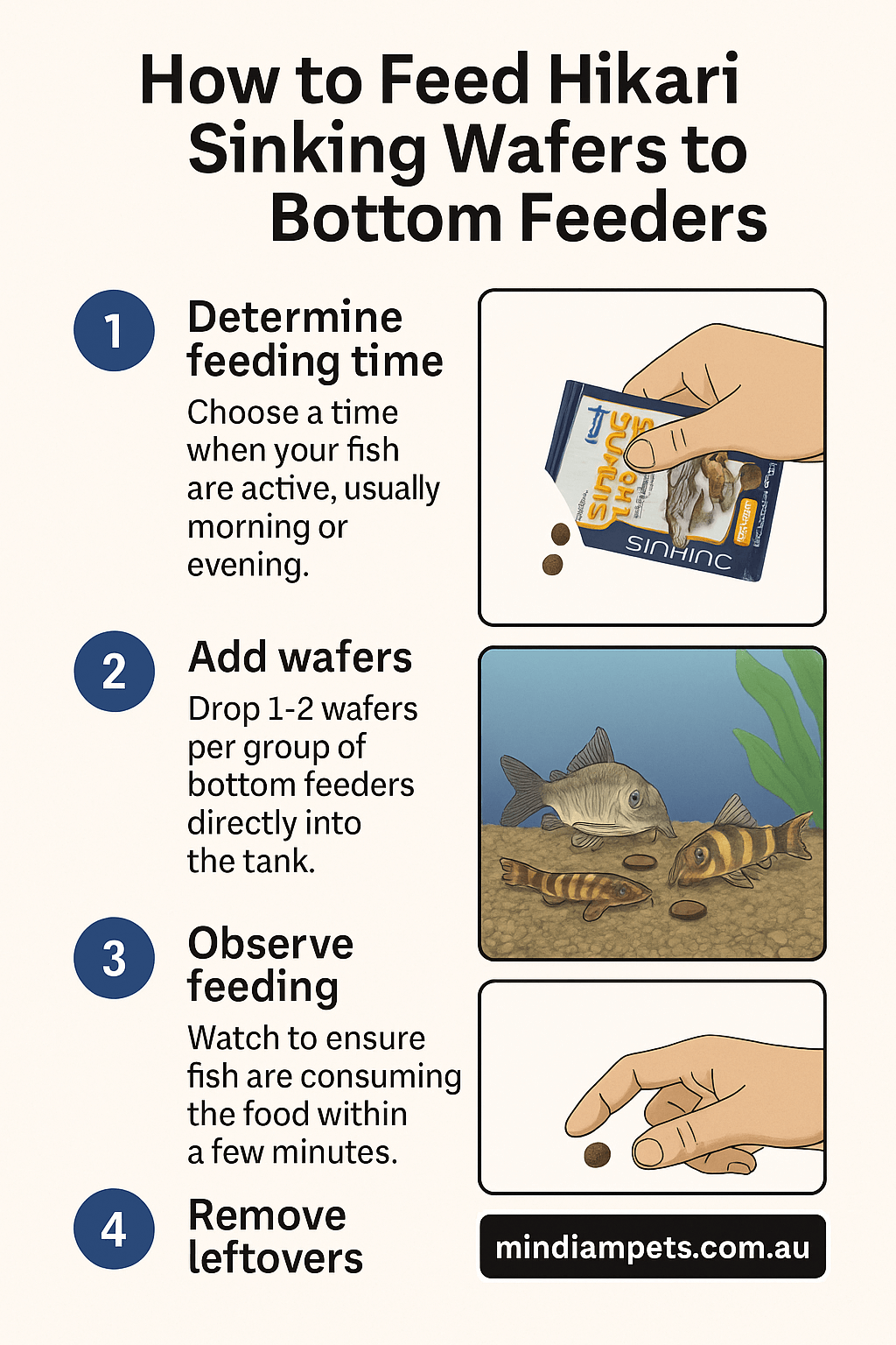  Step-by-step guide to feeding Hikari Sinking Wafers to bottom-feeding aquarium fish