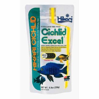 Hikari Cichlid Excel – Spirulina-Based Floating Pellets for Herbivorous Cichlids – Boost Colour & Digestive Health – Mini & Medium Sizes – Mindiampets.com.au