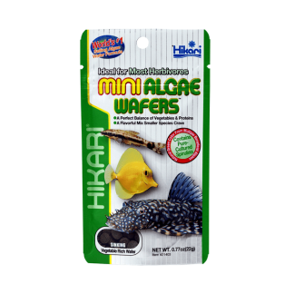 Hikari Mini Algae Wafers – Small Disc Sinking Food for Plecostomus, Bristlenose & Algae Eaters – Spirulina & Chlorella Rich – Mindiampets.com.au