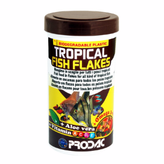 Prodac Tropical Flakes – Premium Daily Nutrition for All Tropical Fish – Boosts Colour & Growth – Shop Now at Mindiampets.com.au