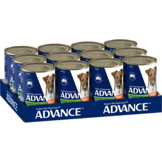 Advance Wet Dog Food Adult Casserole 700g supports healthy coat, teeth, and digestion. Complete balanced wet food for adult dogs.