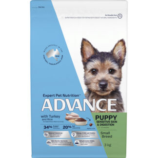 Tailored for small breed puppies with sensitive skin and digestion. Turkey formula supports immunity, gut health, and healthy growth.