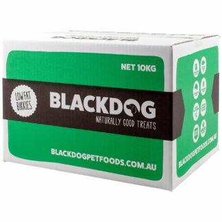 Black Dog Bigga Biscuits are Australian-made, oven baked dog treats perfect for greyhounds & large breeds. Low in fat with omega-rich flaxseed & vitamins.