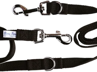 Beau Pets Adjustable Webbing Lead features dual snap hooks, 3 D-rings for customizable length, and is proudly made in Australia.