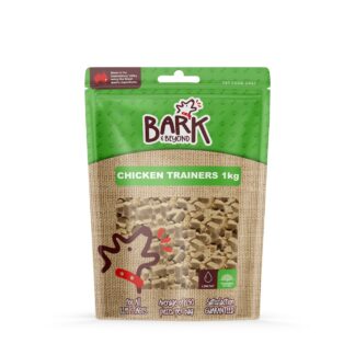 Bark & Beyond Chicken Trainers are bite-sized, low-fat dog treats perfect for training. All-natural, grain-free, and made in Australia.