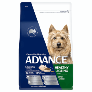 Advance Small Breed Healthy Ageing 3kg supports joint, heart, and brain health. Tailored for senior dogs with high-quality, Australian-made nutrition.