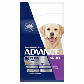 Advance Large Breed Healthy Weight Dry Dog Food 13kg supports weight management and joint health. Made in Australia with premium ingredients.