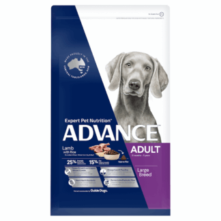 Advance Large Breed Adult Dog Lamb 15kg supports strong muscles and joint health. Premium Australian ingredients. Recommended by top breeders.