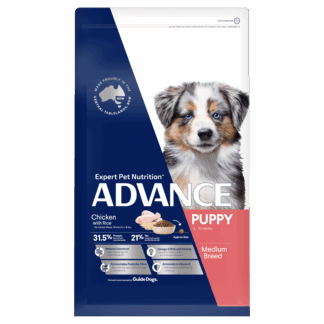 Advance Puppy Medium Breed Chicken supports balanced growth, strong immunity, and healthy digestion with premium Australian-made ingredients.
