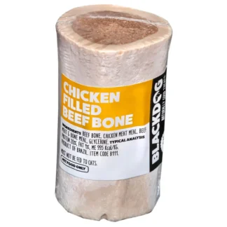 Buy Black Dog Beef Marrow Bone with beef or chicken filling. Long-lasting, natural chew treat for dogs. Shop now at Mindiampets.com.au