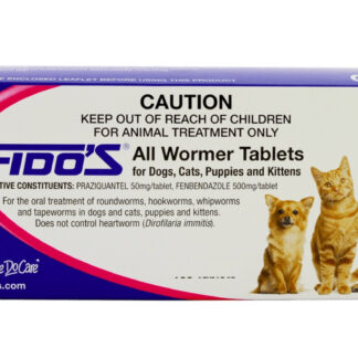 Fido’s – All Wormer Tablets | Broad Spectrum Worm Control for Dogs & Cats
