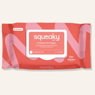 Squeaky – Probiotic Pet Wipes – Sensitive | Gentle No-Wash Clean for Dogs | Mindiampets Australia