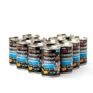 SavourLife – Wet Food Tins – Puppy – Grain Free Chicken – 12 x 375g | Mindiampets Australia