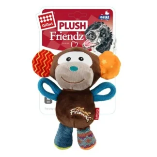 GiGwi – Plush Friendz – Monkey | Soft Squeaky Comfort Toy for Dogs 16 × 8 × 8 cm