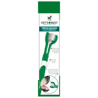 Easy dog dental care toothbrush for plaque removal