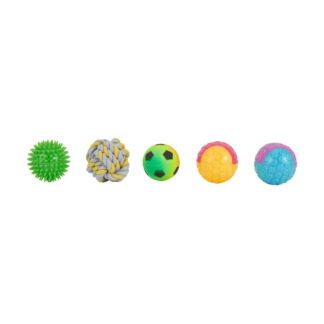 5 Pack Pet Toy Mixed Balls - Purchase from an Australian pet store near you